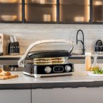 GRIL SMEG Multifonction 2000W noir