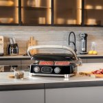 GRIL SMEG Multifonction 2000W noir
