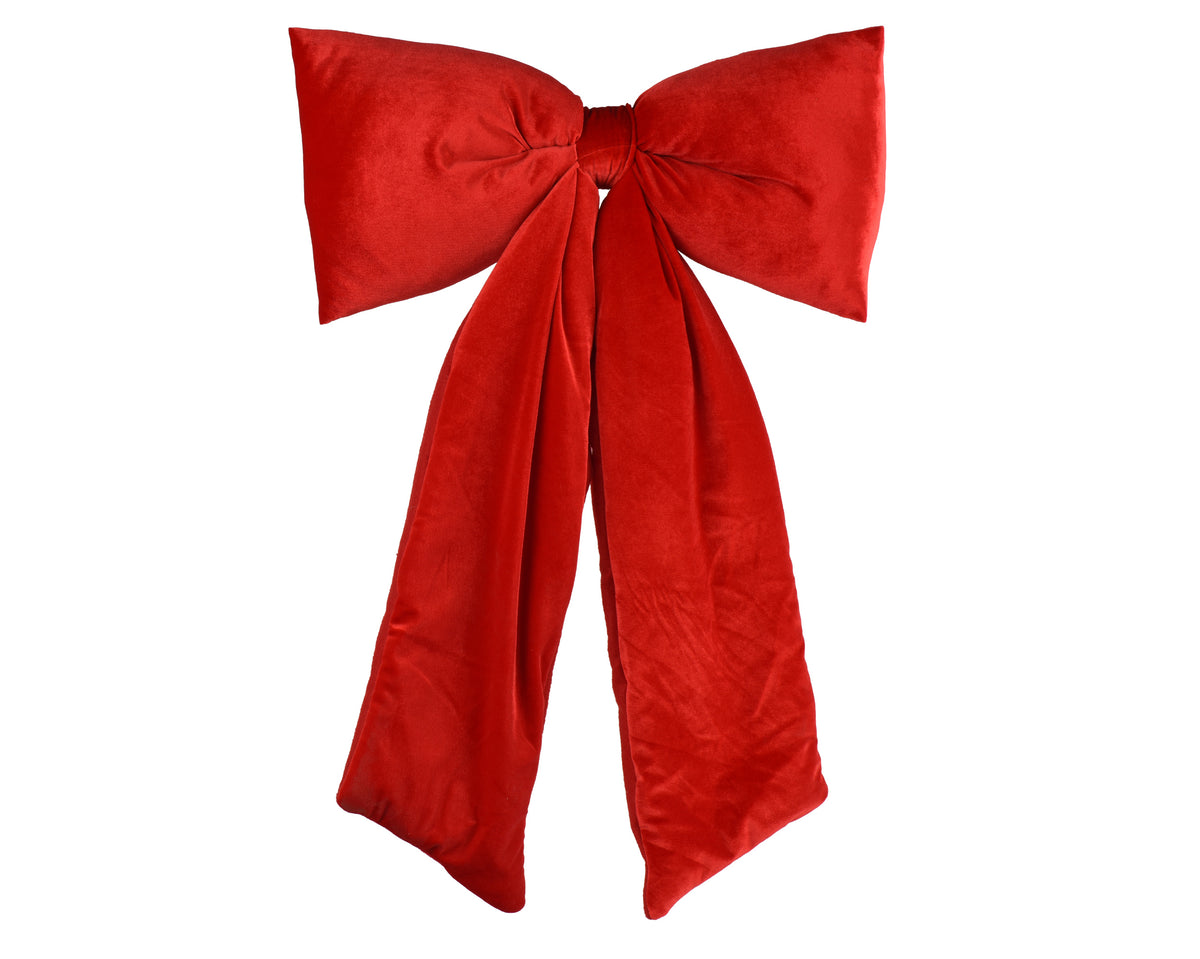 NOEUD XL velours rouge  H 115cm