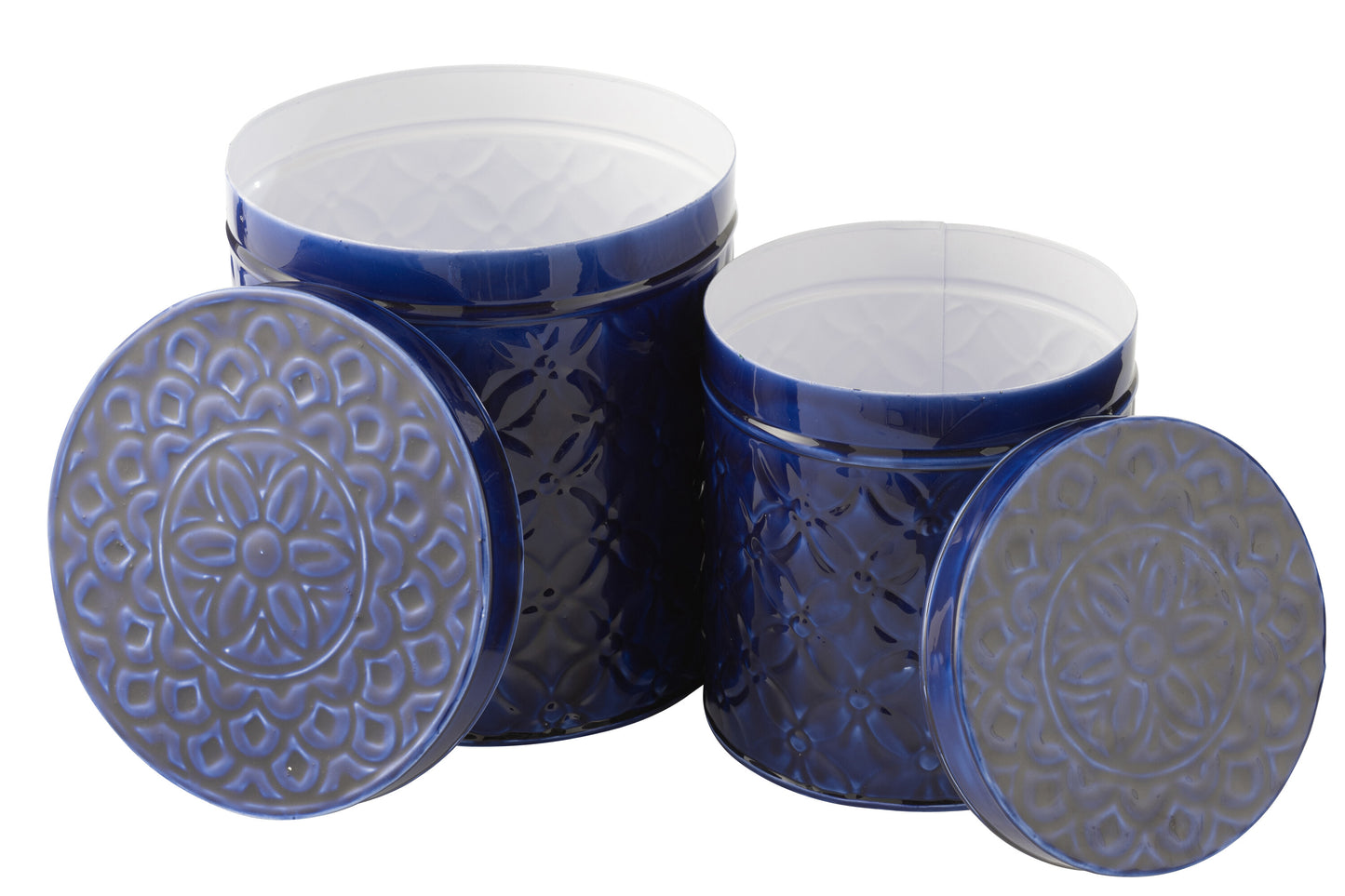 MAJORELLE -  Boite haute GM  metal bleu