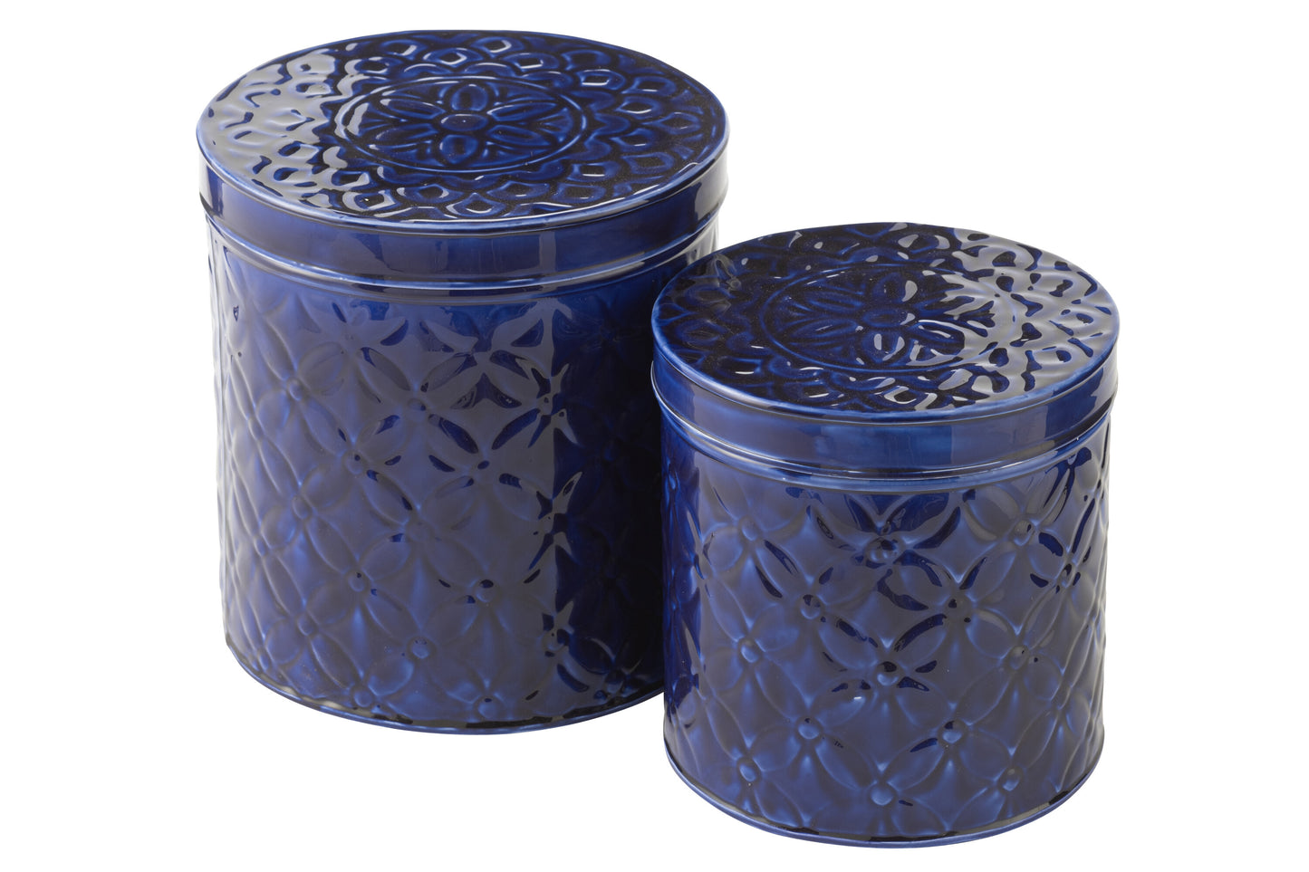 MAJORELLE -  Boite haute GM  metal bleu