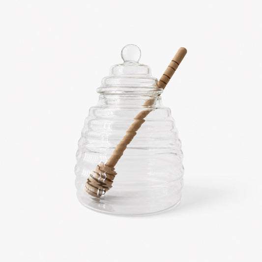 POT MIEL verre + cuillère bois