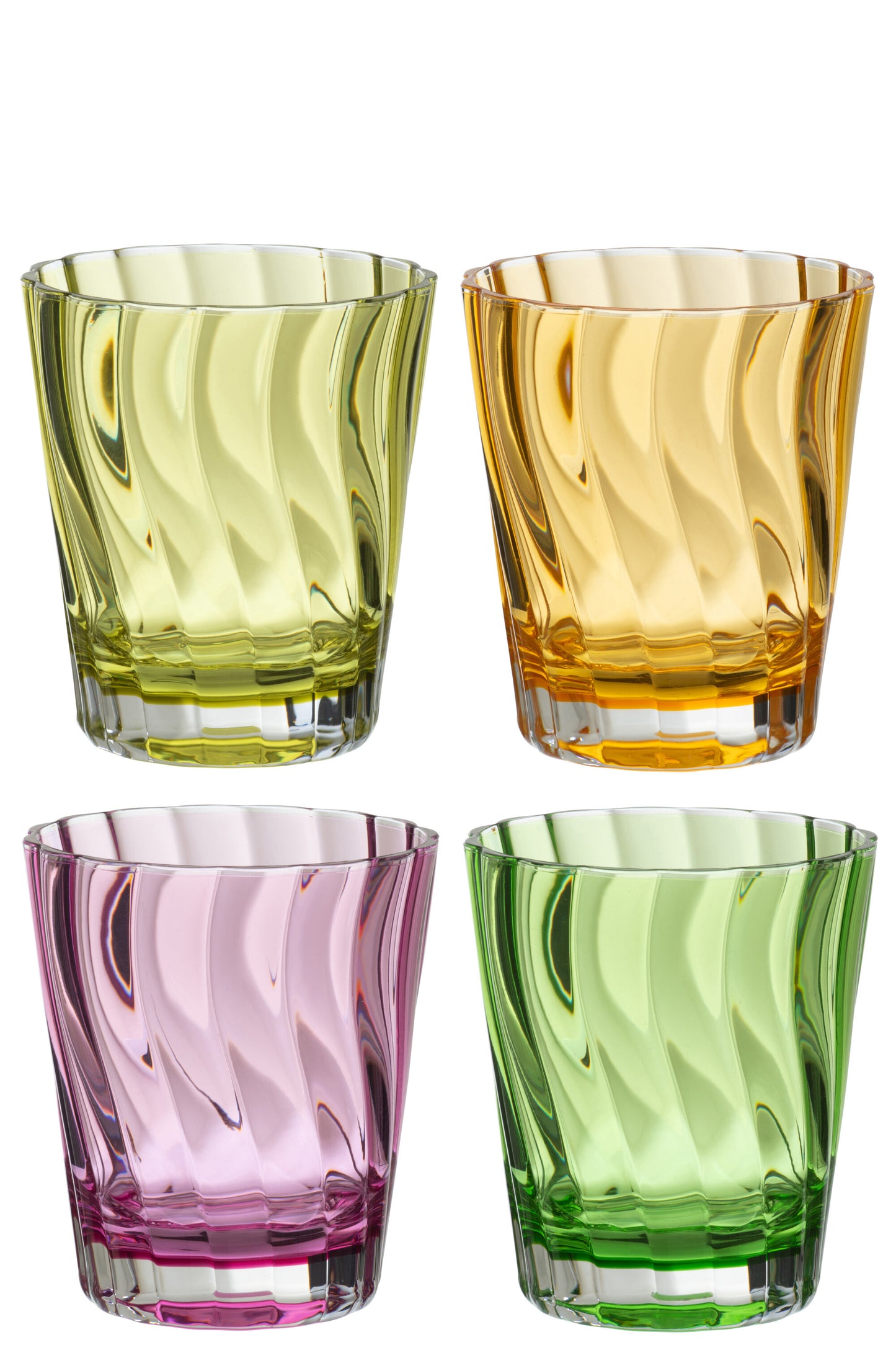 MIX - 4 Verres plastique - (couleurs assorties)