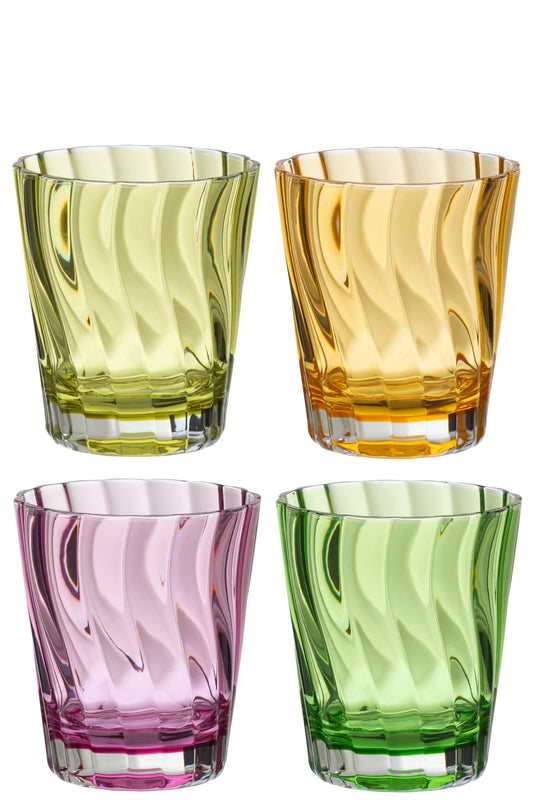 MIX - 4 Verres plastique - (couleurs assorties)