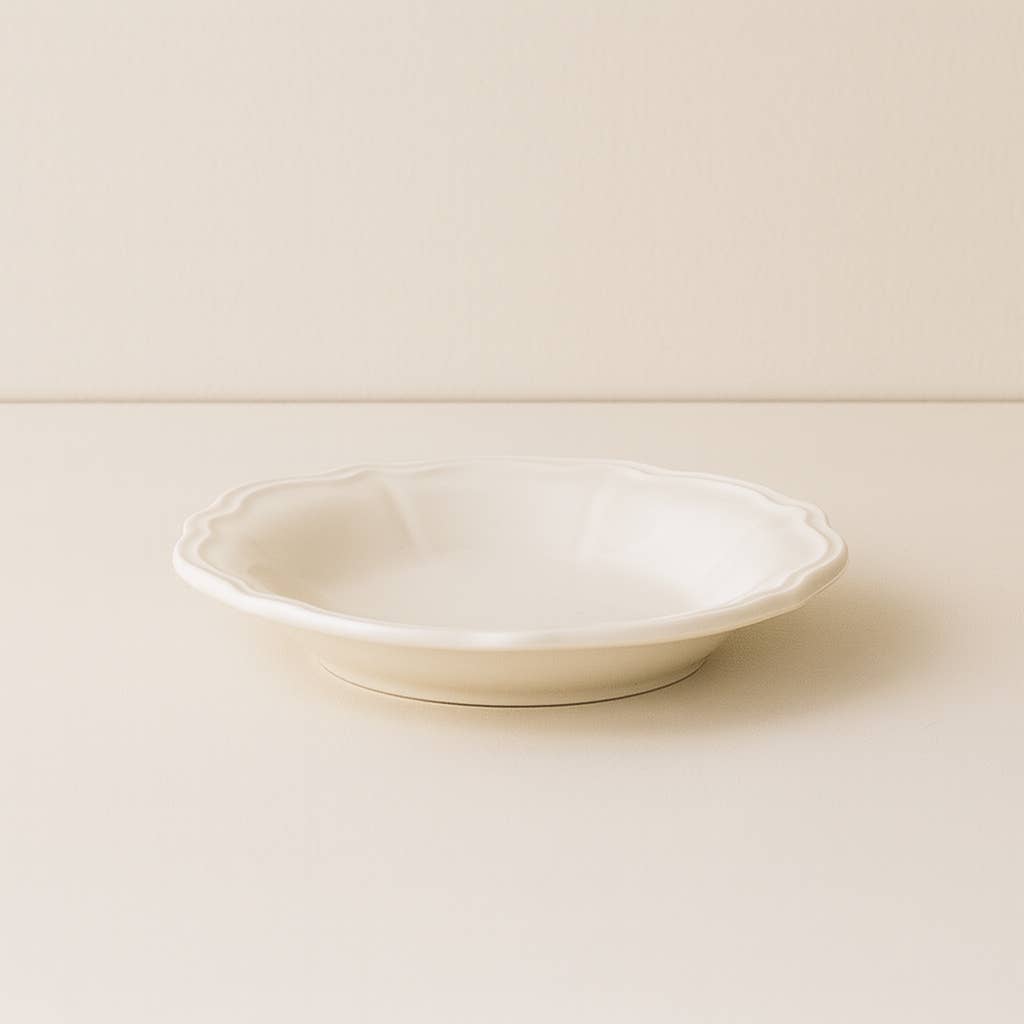 CHARLOTTE - Assiette creuse 22cm grès blanc