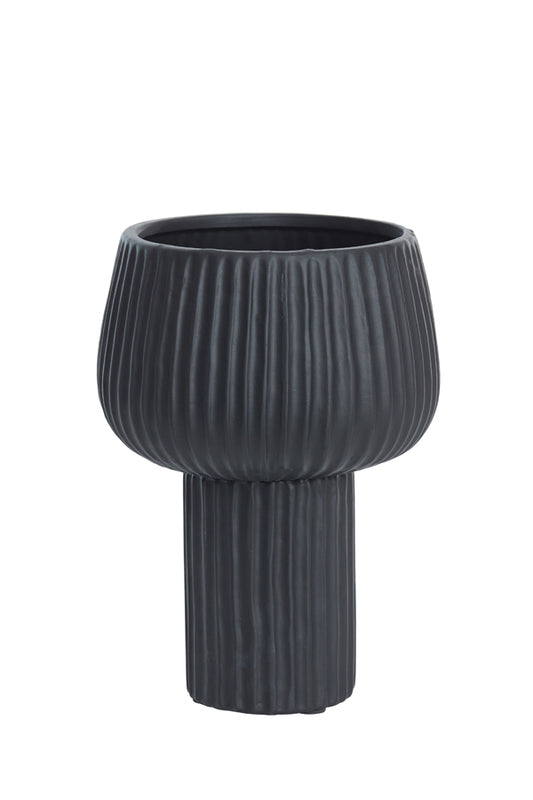 FEYA - Pot moyen décoratif noir - H31,5 cm