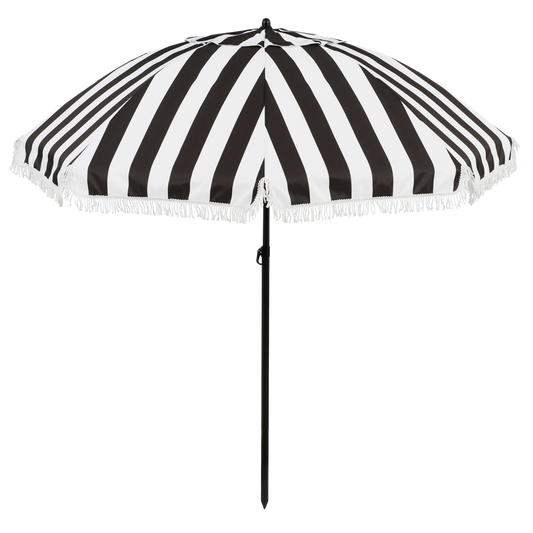 OSBORN Parasol - H238 x Ø220 cm - Noir, Blanc