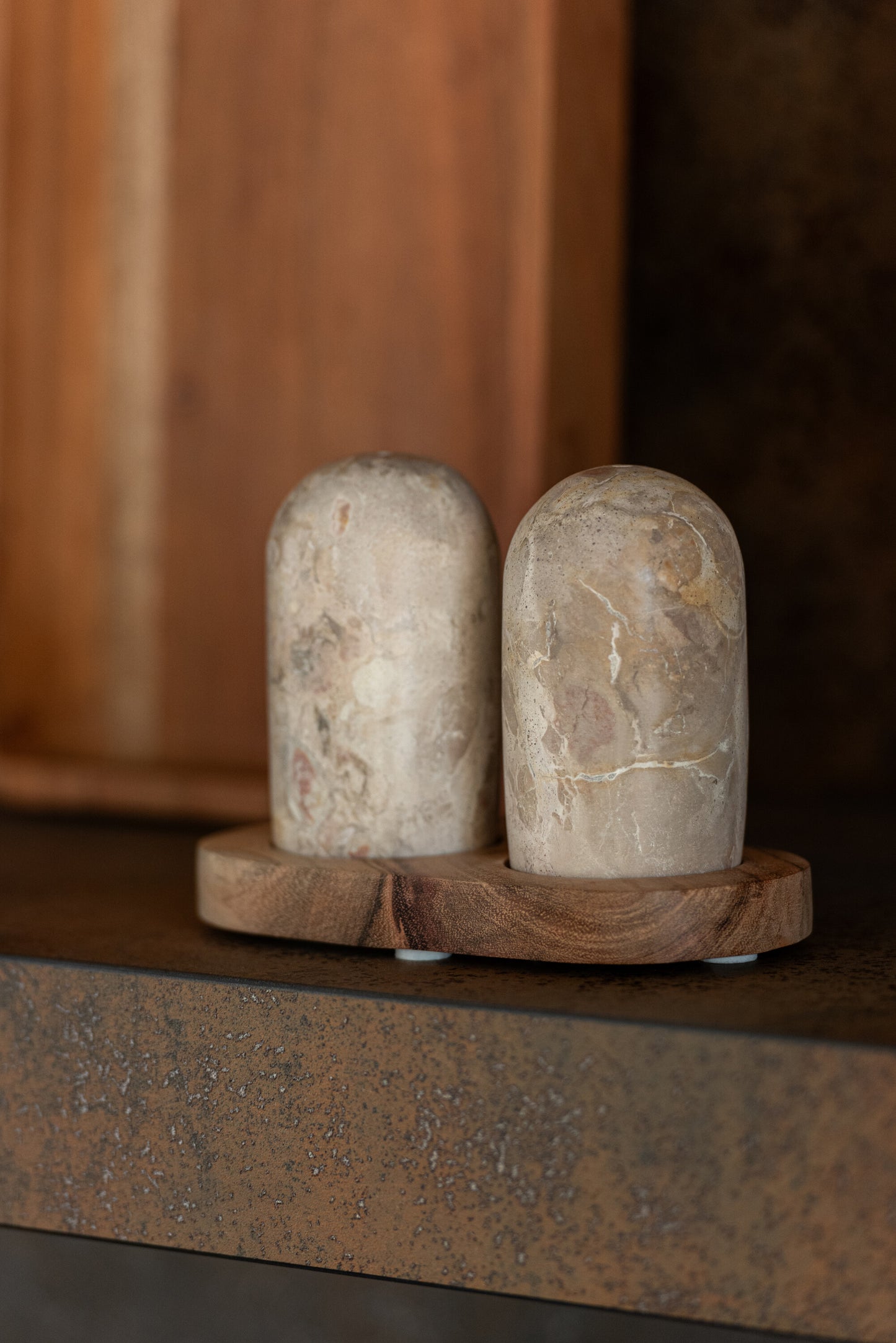 Set et  poivre Marbre naturel beige