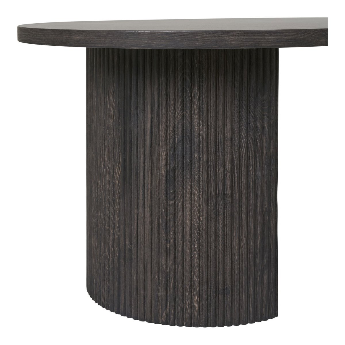 BOAVISTA - Table basse ovale marron foncé - H 45 cm