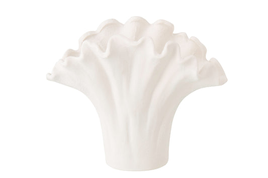 VASE FLEUR large blanc H19,5 cm