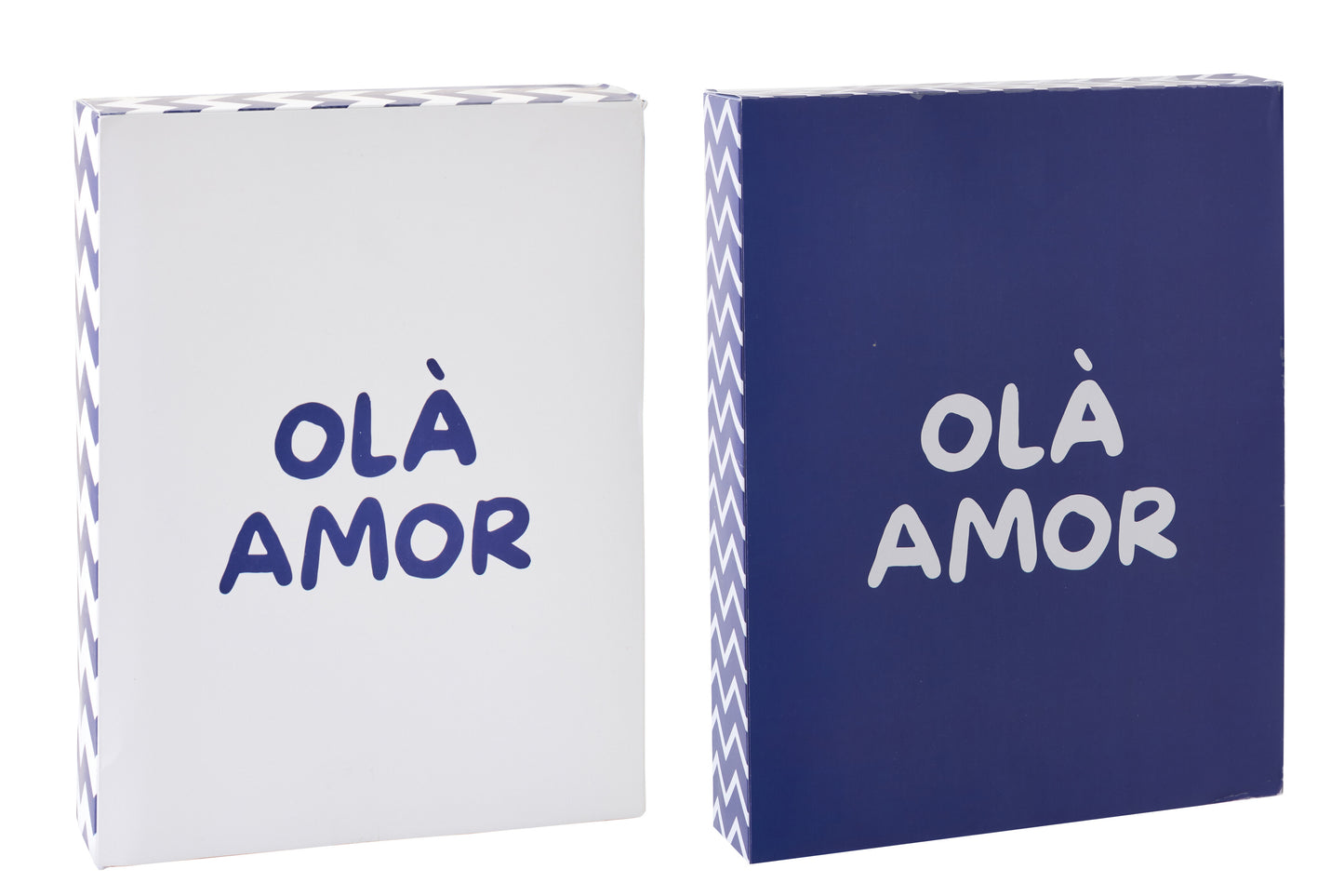 OLA AMOR - Essui de plage coton/eponge blanc/bleu
