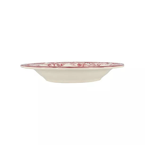 FAUSTINE Assiette creuse 22 cm en porcelaine rose
