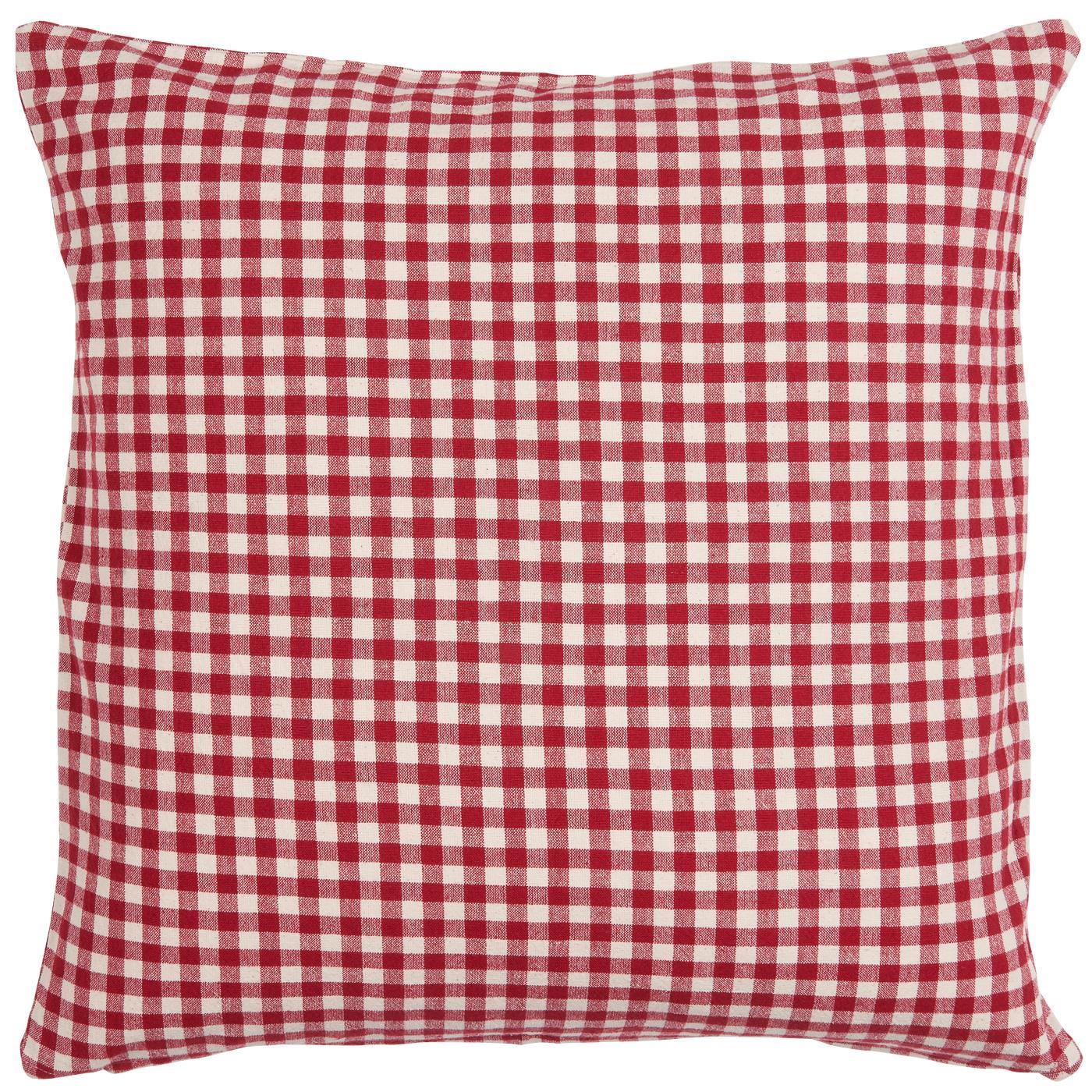 ARTHUR VICHY Rouge- Housse de coussin 50 x 50 cm