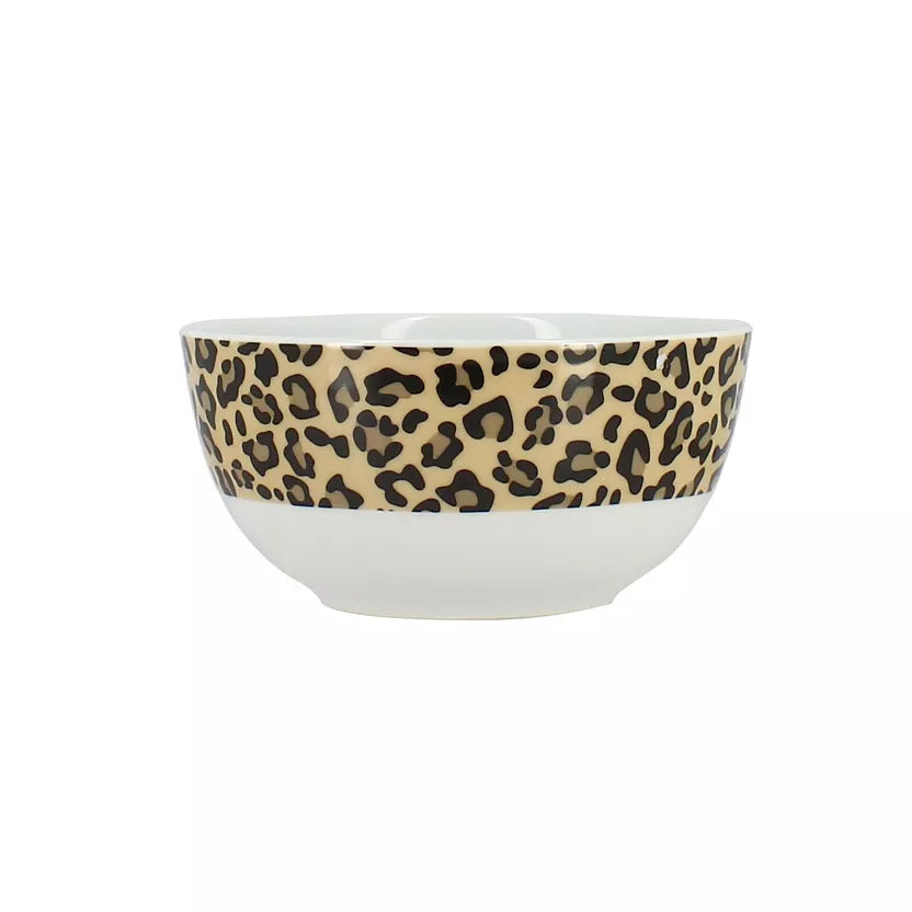 LEOPARD Bol 60cl en porcelaine beige