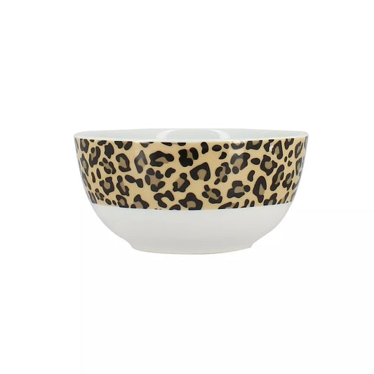 LEOPARD Bol 60cl en porcelaine beige