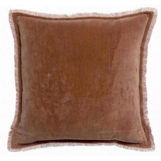 Coussin uni Fara Bois de rose 45 x 45