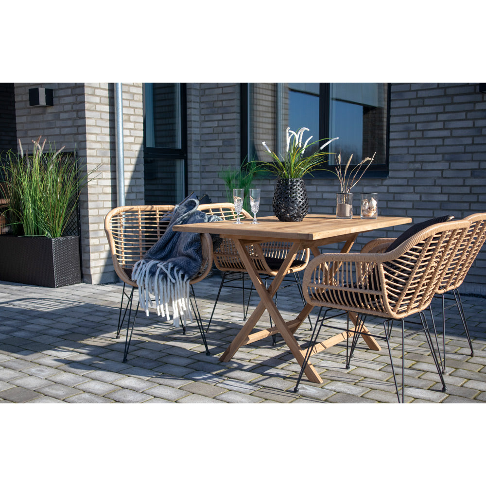 TRIESTE - Chaise jardin - Rotin synthétique naturel - lot de 2