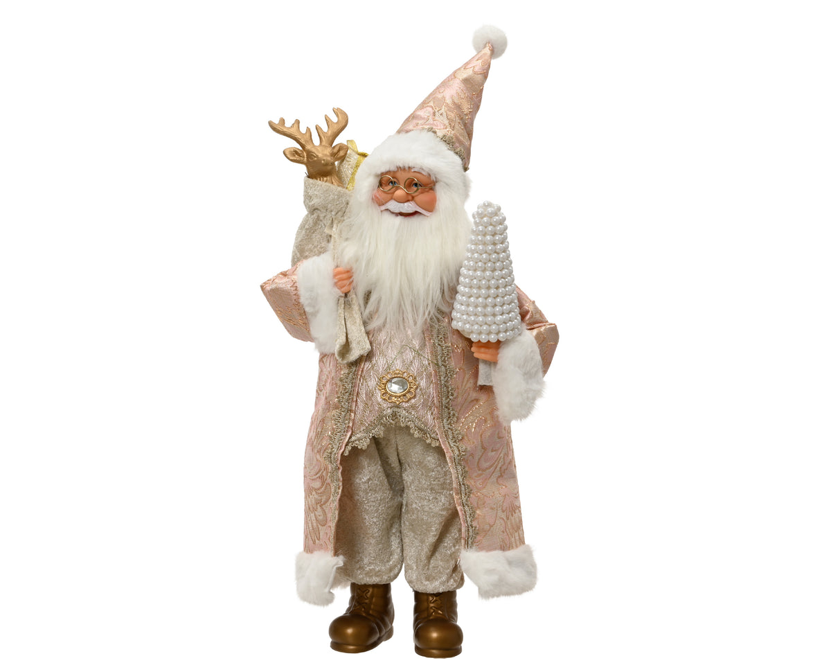 PERE NOEL champagne et perle sur pieds