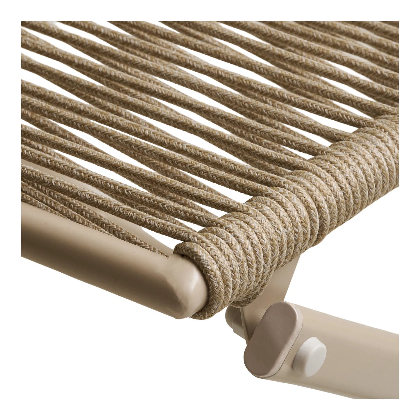 NAPLES Ensemble bistro acier et corde beige 3 pièces