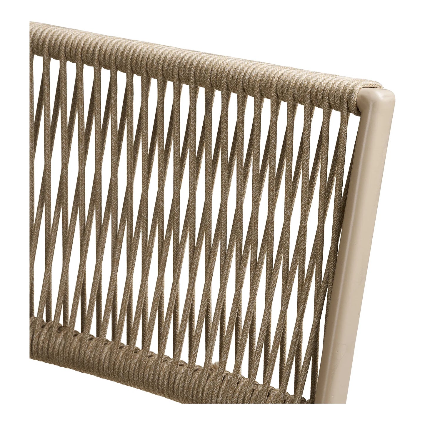 NAPLES Ensemble bistro acier et corde beige 3 pièces