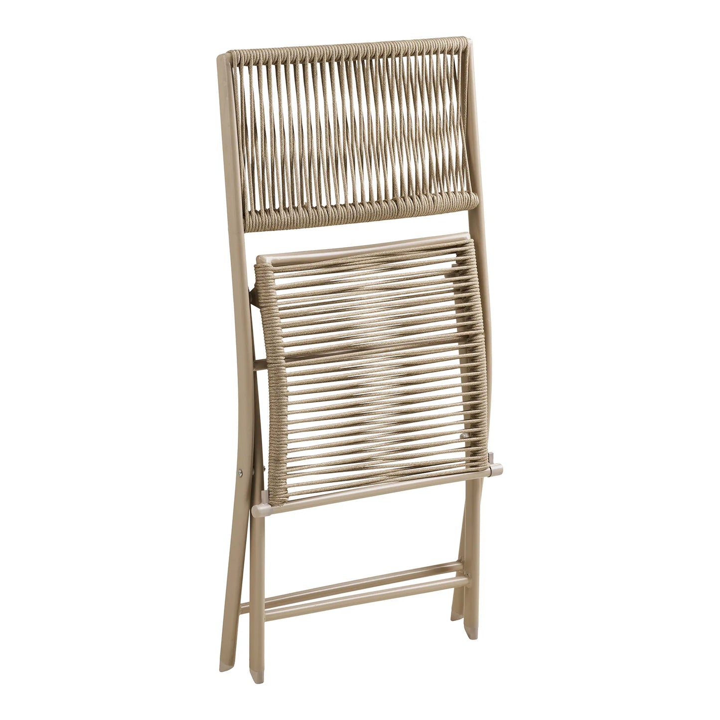 NAPLES Ensemble bistro acier et corde beige 3 pièces