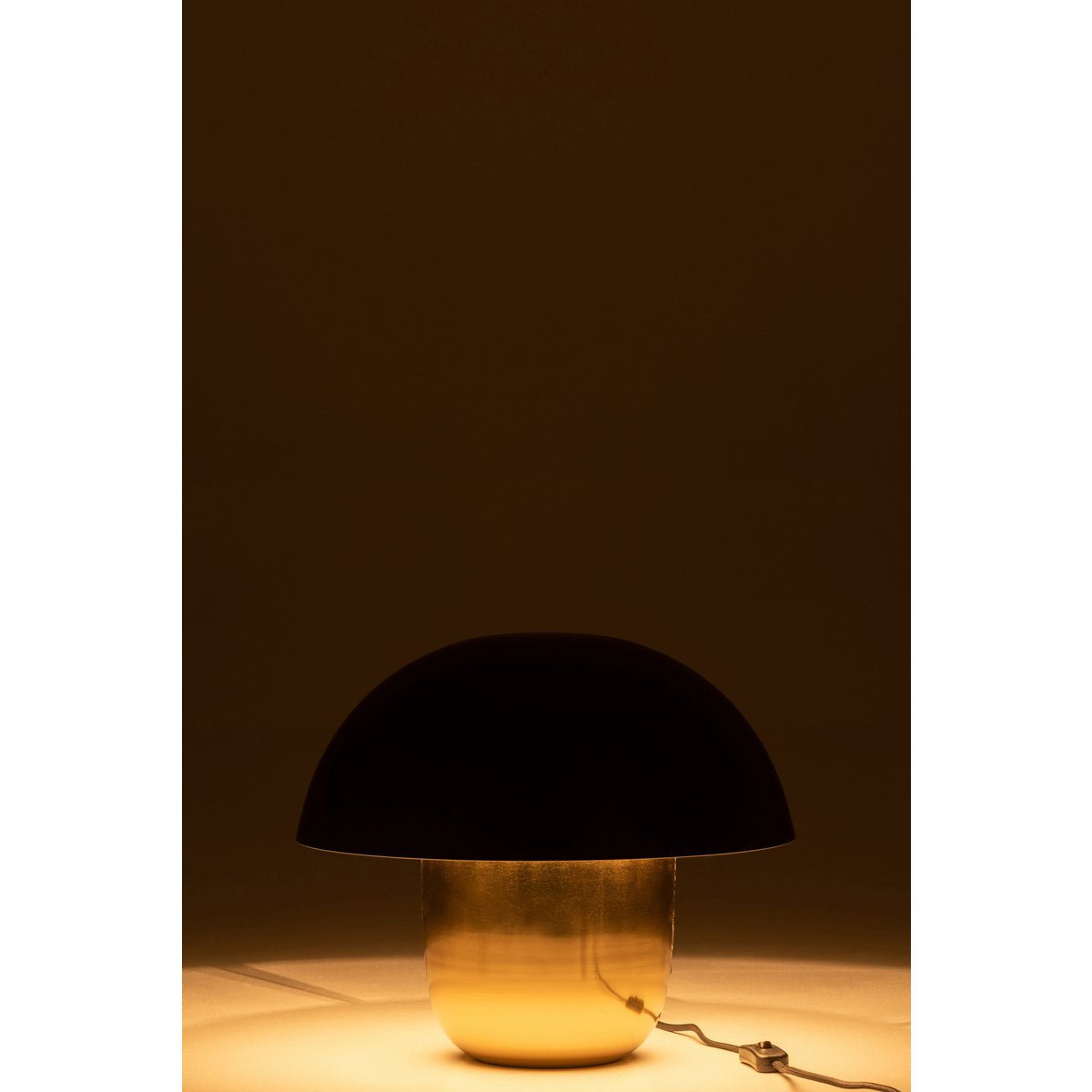 MUSHROOM - Lampe champignon - noir/or - Petite H35 cm