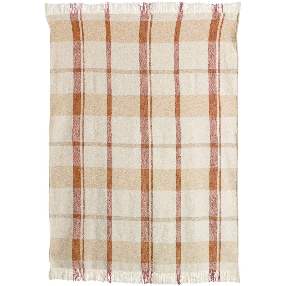 JANE - Plaid jacquard Multico Sienne 130 x 160 cm