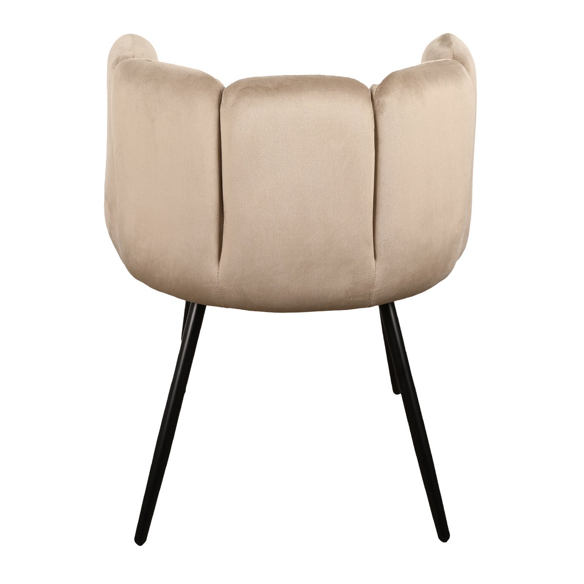 HIGHT FIVE - Chaise velours sable (Lot de 2)