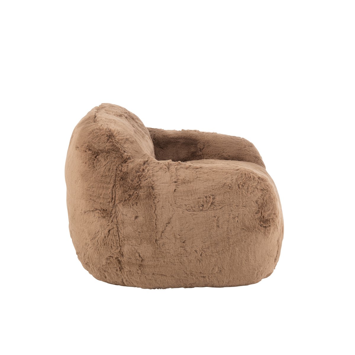 CUTIE - Fauteuil fausse fourrure Taupe