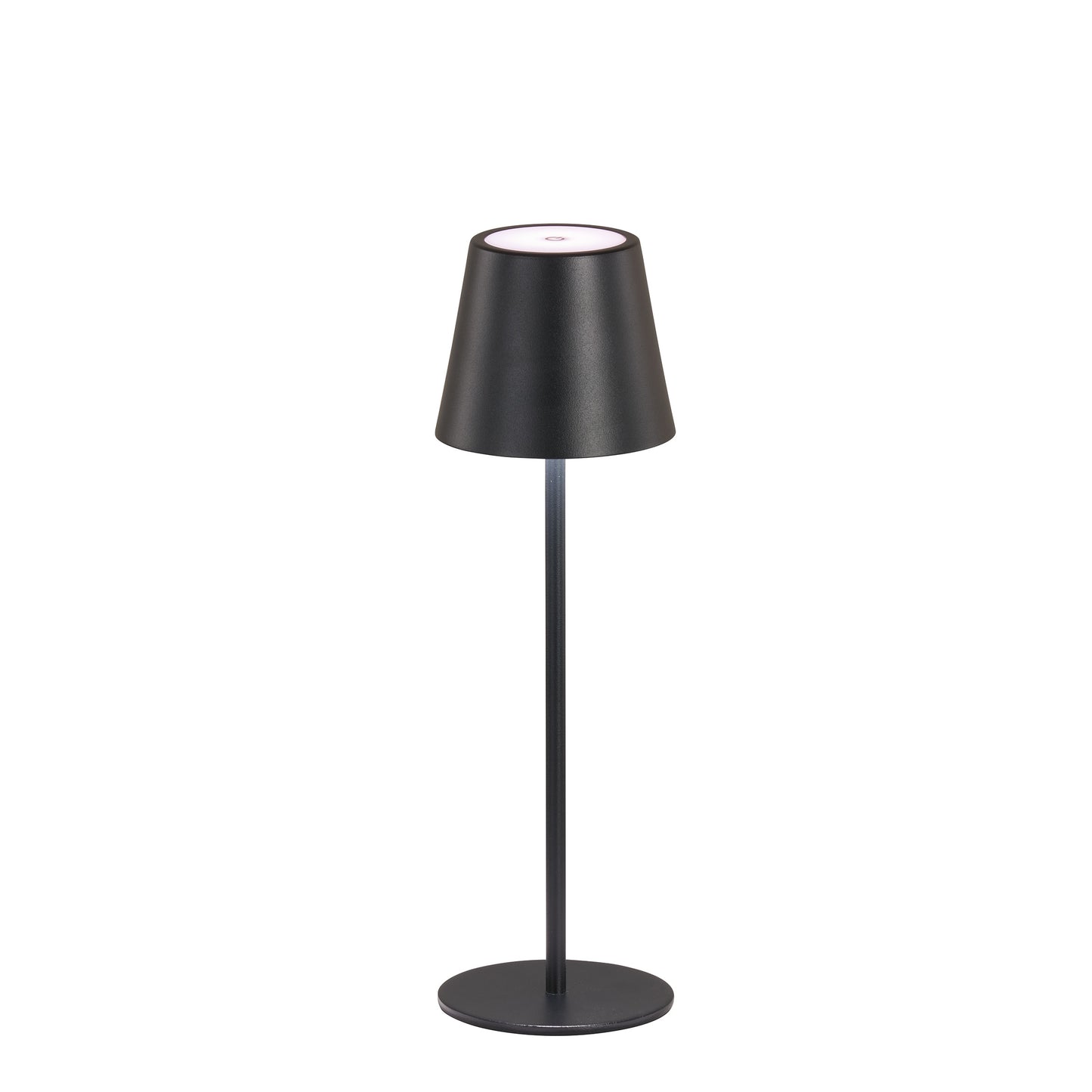 LAMPE DE TABLE LED - Extérieur sablé noir H 27,5 cm