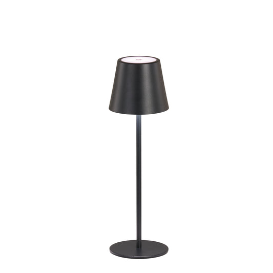 LAMPE DE TABLE LED - Extérieur sablé noir H 27,5 cm