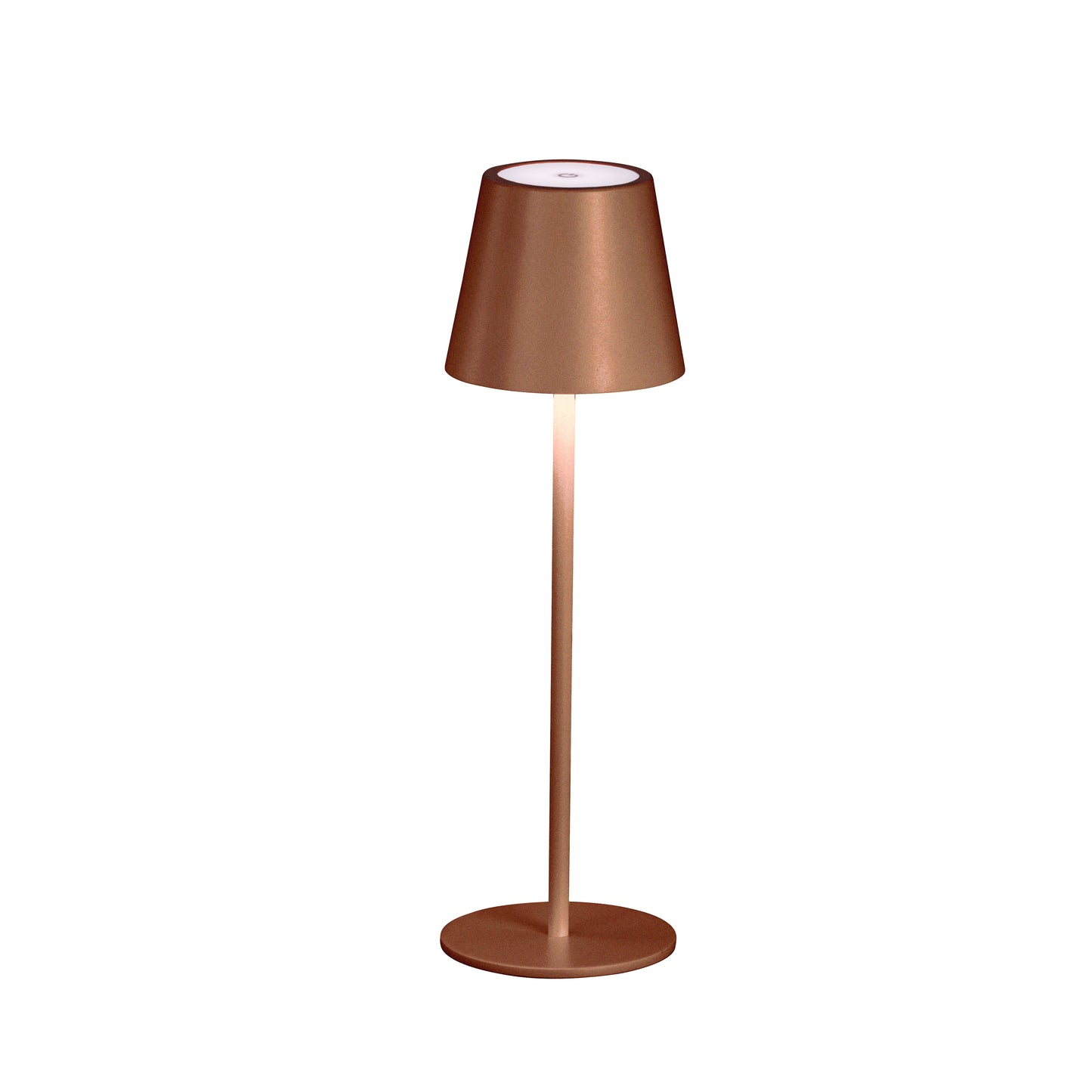 LAMPE DE TABLE LED - Extérieur marron rouille H 27,5 cm