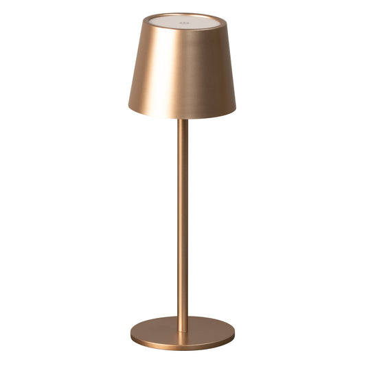 LAMPE DE TABLE LED - Extérieur métal café H 36 cm