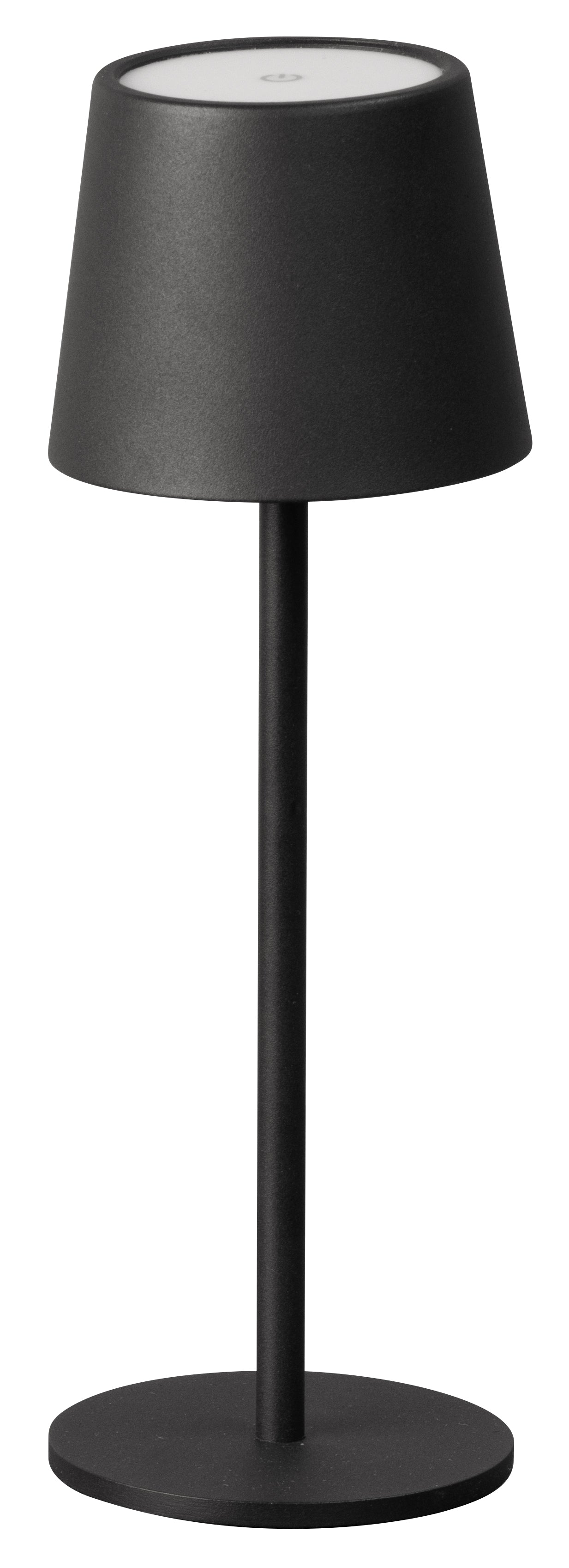 LAMPE DE TABLE LED - Extérieur métal sablé noir H 36 cm