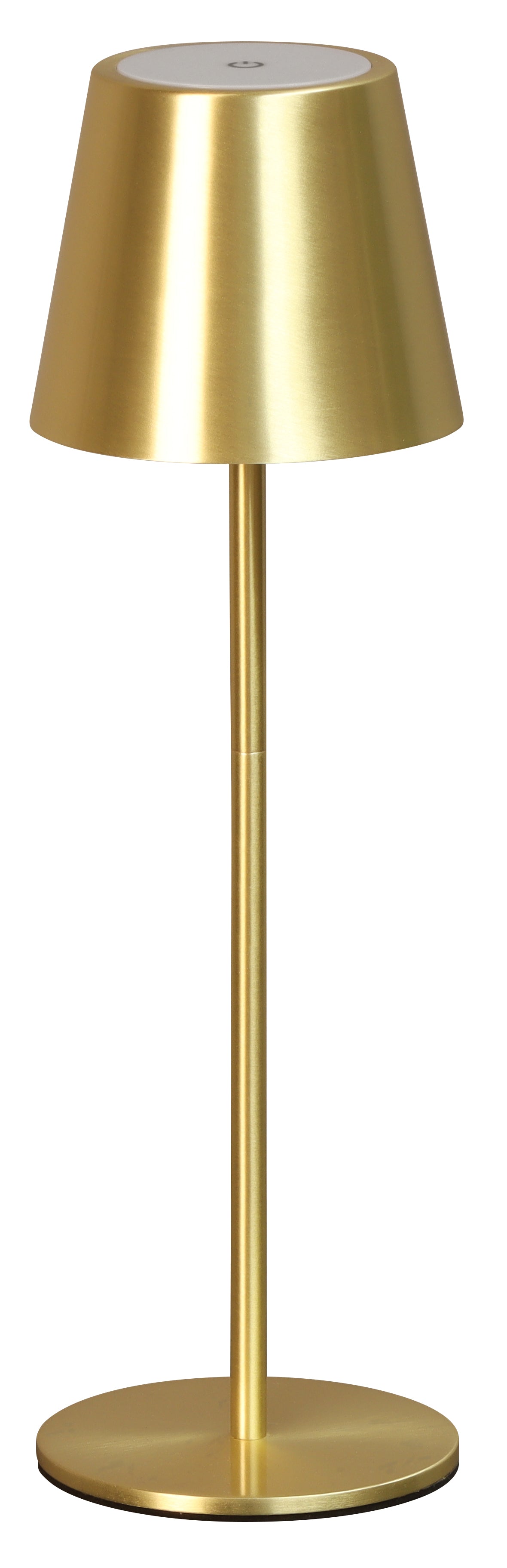 LAMPE DE TABLE LED - Extérieur métal doré brossé  H 36 cm