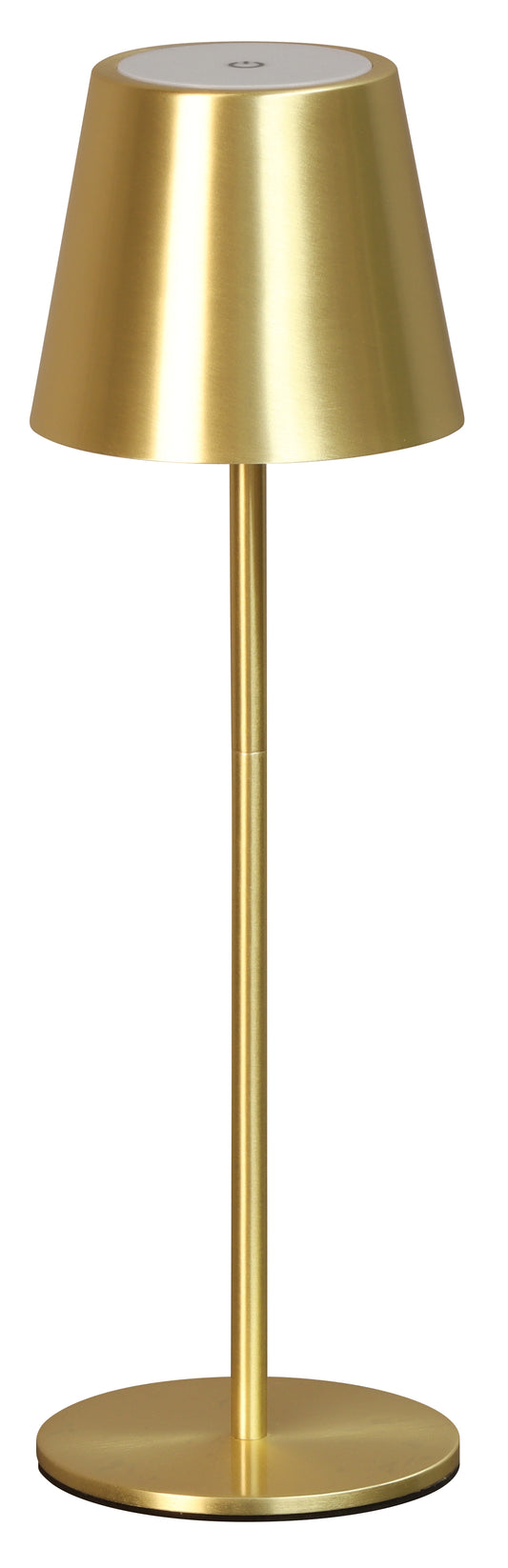 LAMPE DE TABLE LED - Extérieur métal doré brossé  H 36 cm