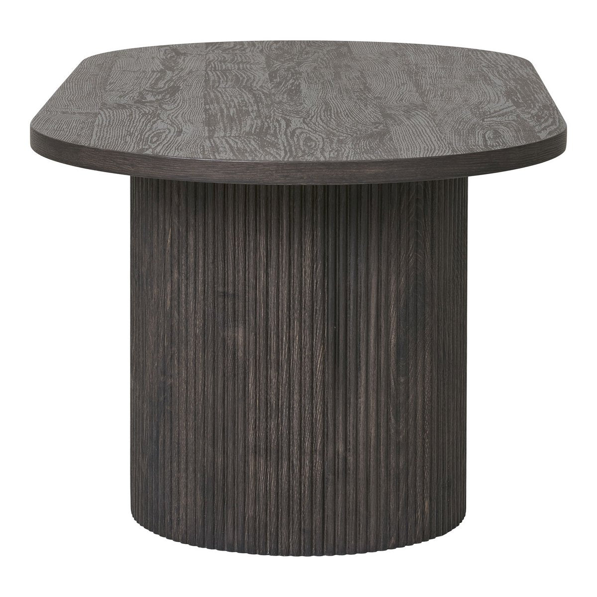 BOAVISTA - Table basse ovale marron foncé - H 45 cm