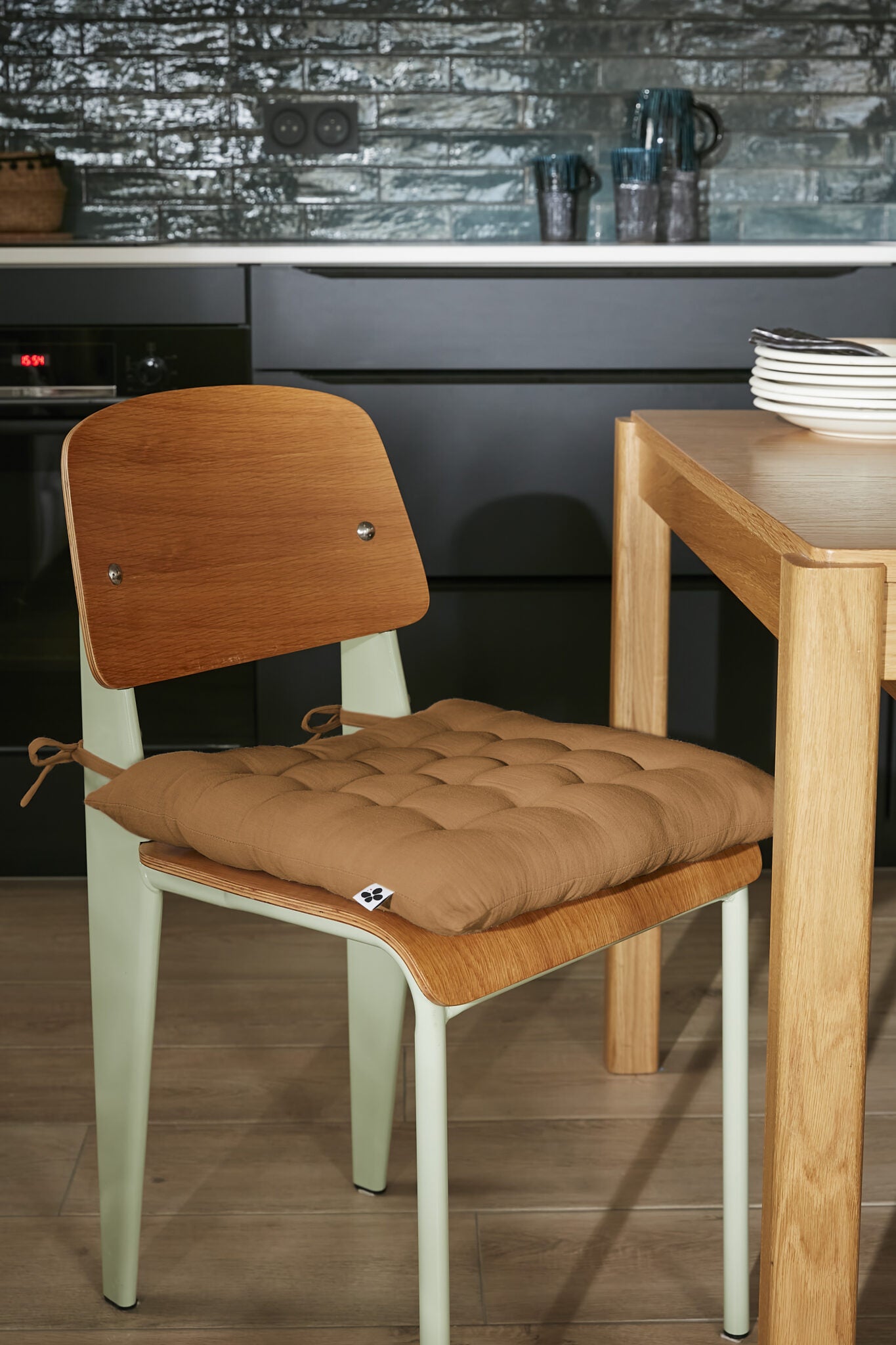 GAIA Assise matelassée 16 points 40x40 Camel