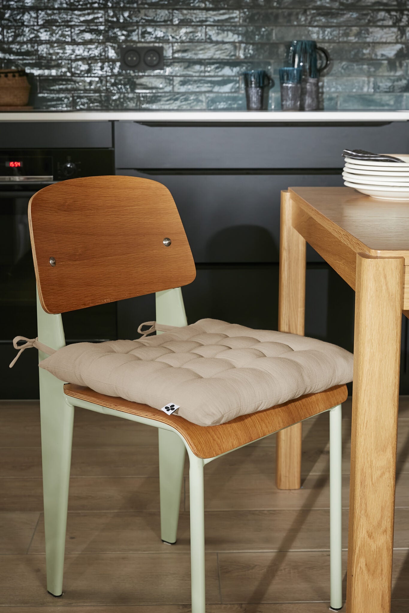 GAIA Assise matelassée 16 points 40x40 Ficelle