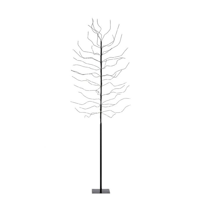 ARBRE Noir - sapin blanc chaud 248 led - H 200 cm