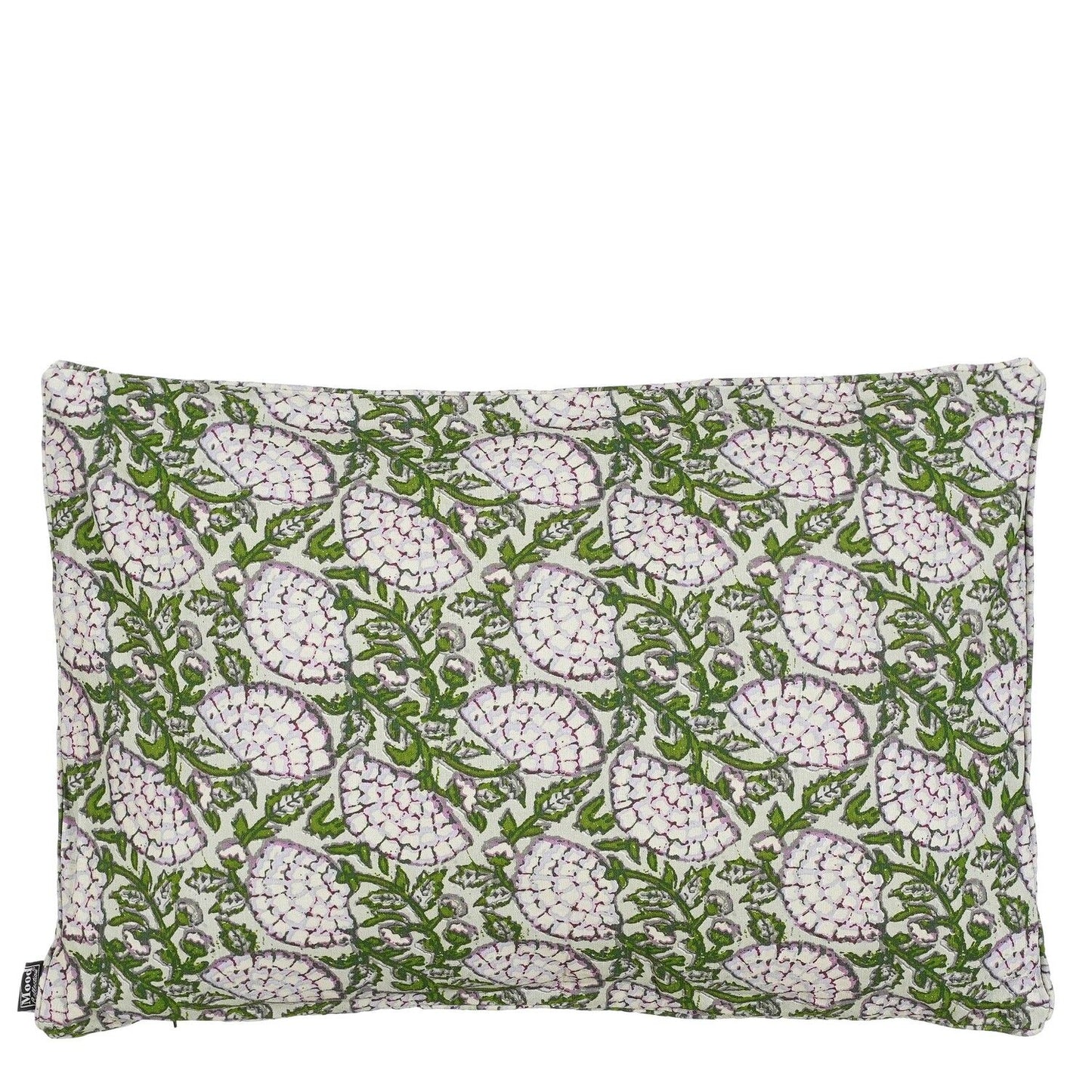 MITCHELL - Coussin fleurs Vert/écru - 40 x 60 CM