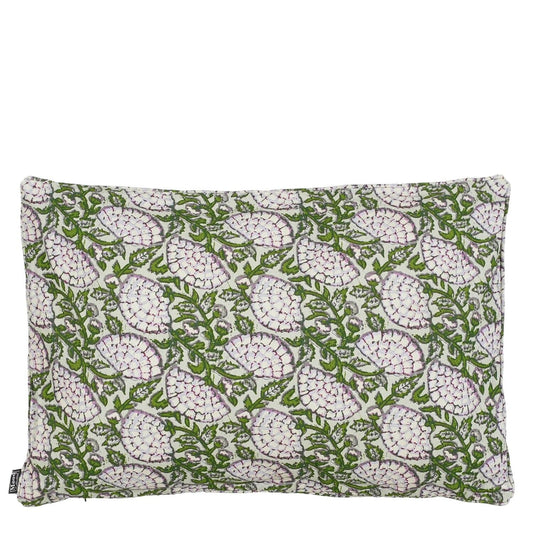 MITCHELL - Coussin fleurs Vert/écru - 40 x 60 CM