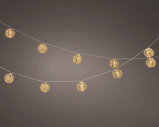 LAMPIONS LED 10 guirlandes déco leopard fixe extérieur 2,7 m