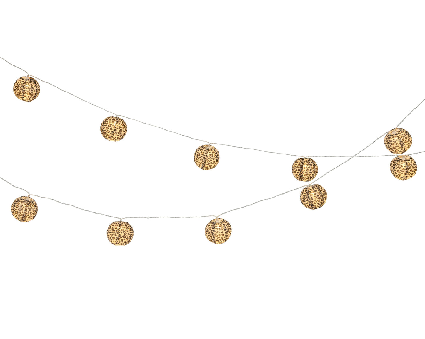 LAMPIONS LED 10 guirlandes déco leopard fixe extérieur 2,7 m