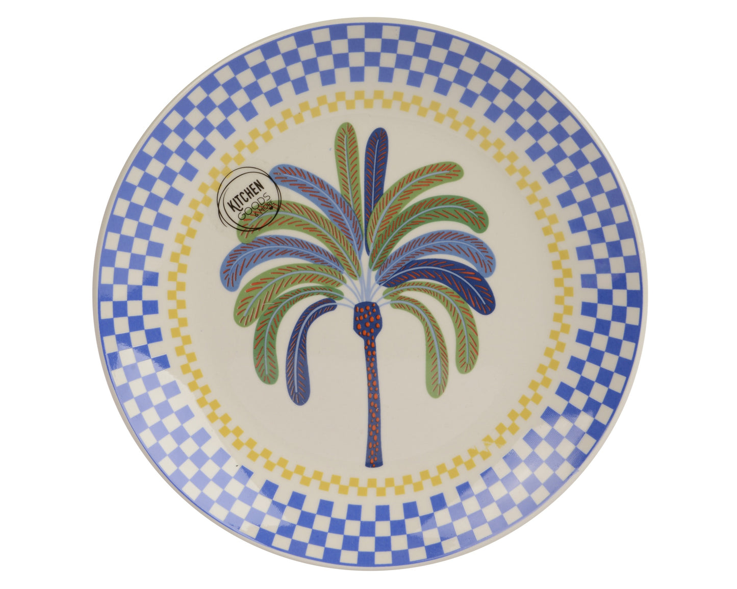 PALMIER BLEU assiette plate