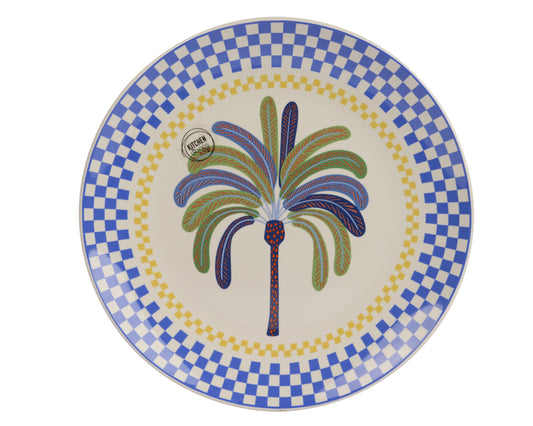 PALMIER BLEU assiette à dessert