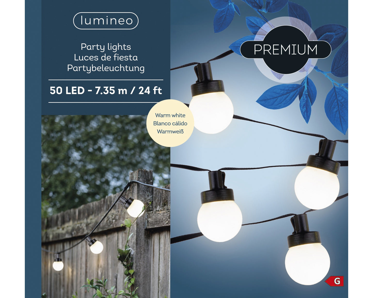 LED 50 lumières festives extérieur 7,35 m