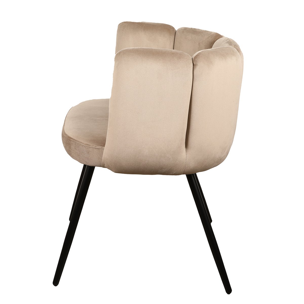 HIGHT FIVE - Chaise velours sable (Lot de 2)