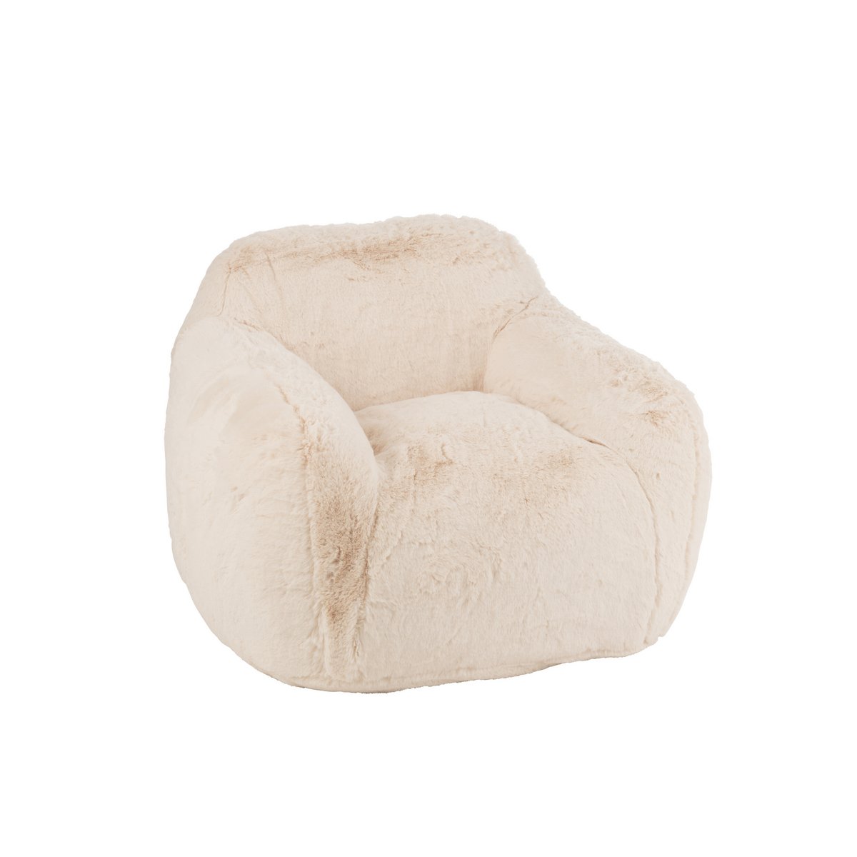 CUTIE - Fauteuil fausse fourrure Crème