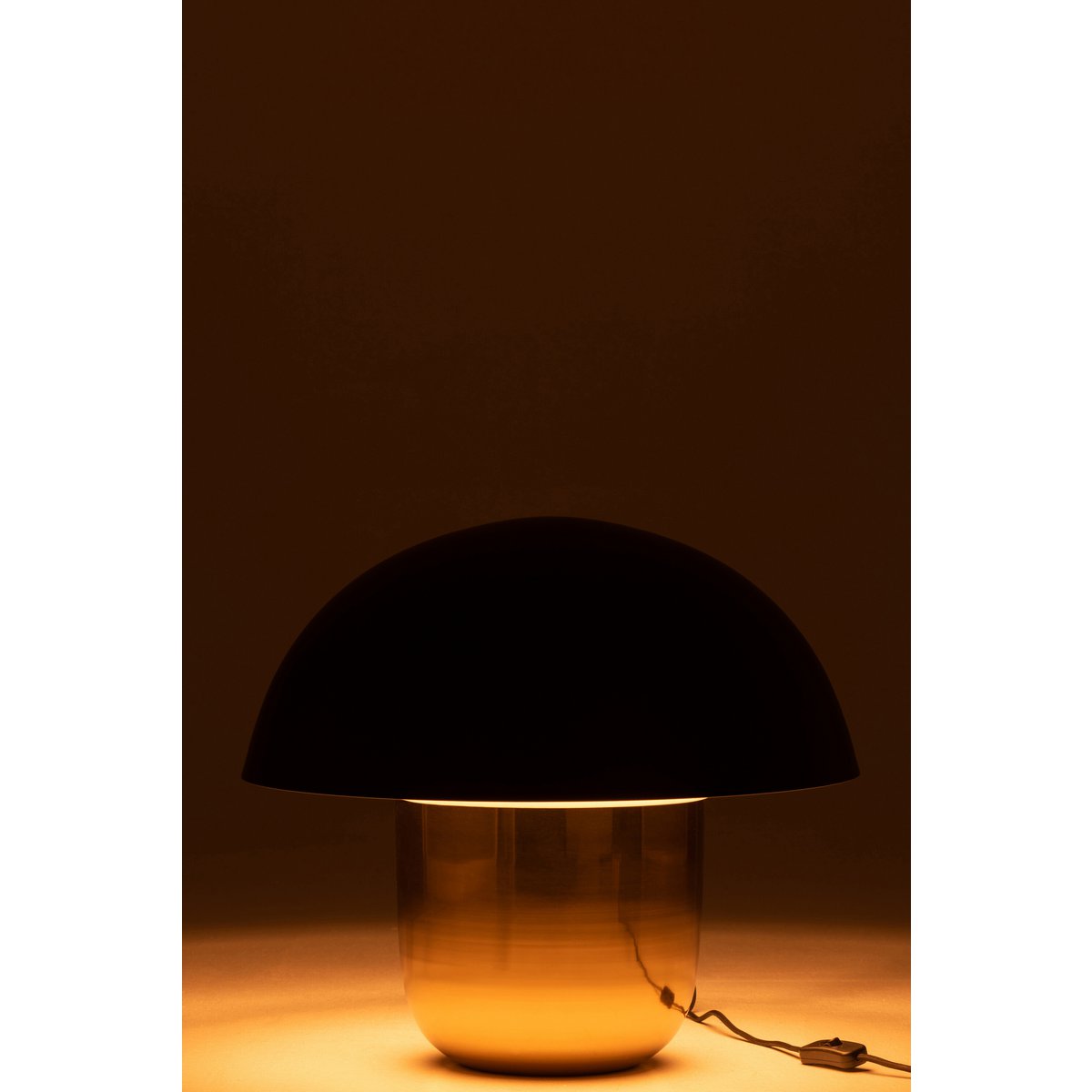 MUSHROOM - Lampe Champignon - noir/or - Grande H45 cm